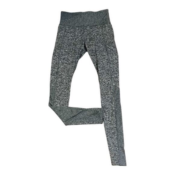 Athleta Exhale Heel Stash Pocket Gray Leggings Size M High Rise - Picture 4 of 8